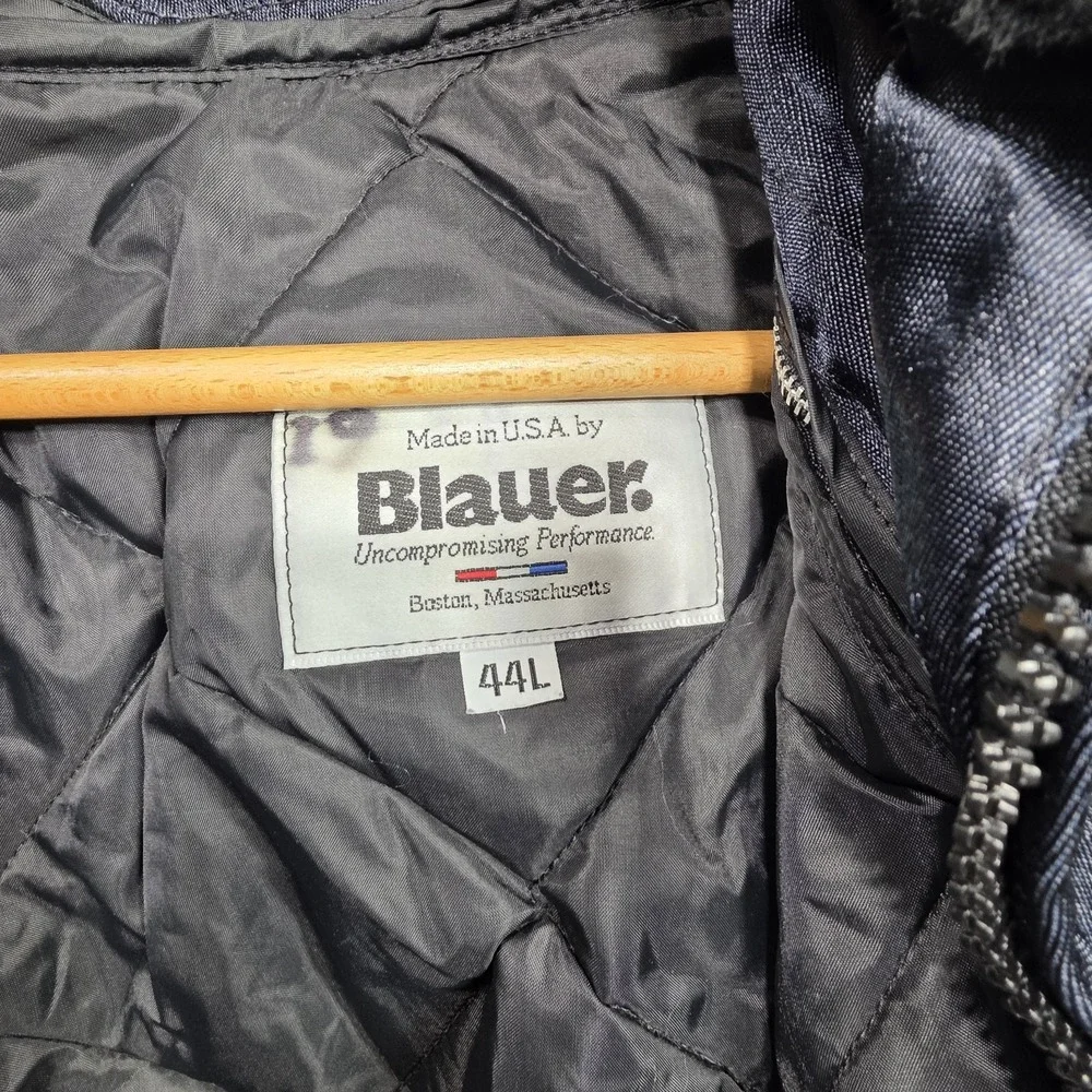 Vintage Blauer Police/ Guard Jacket Men's Size‎ 44L Blue Full Zip Insulated
